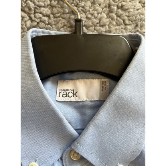 Nordstrom Rack Men’s 15 Blue Long Sleeve Button Down Dress Shirt. - Picture 5 of 6